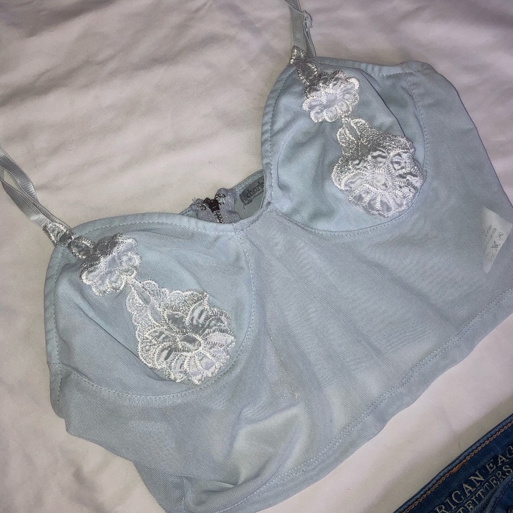 Embroidered Crop Top